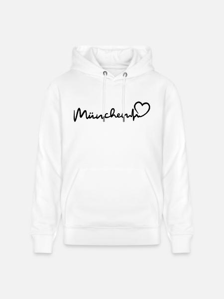 Munich Heartbeat - Stanley/Stella CRUISER Unisex Organic Hoodie - white