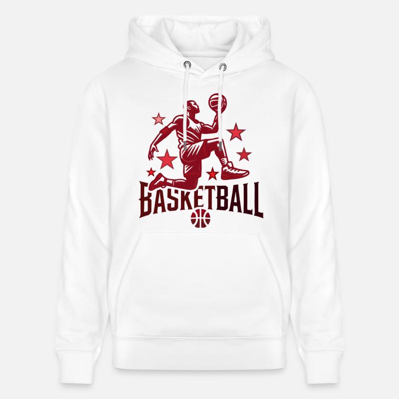Conception de basket-ball - Sweat à capuche bio CRUISER Stanley/Stella Unisexe - blanc