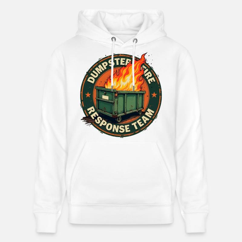 dumpster fire - response team - Sweat à capuche bio CRUISER Stanley/Stella Unisexe - blanc