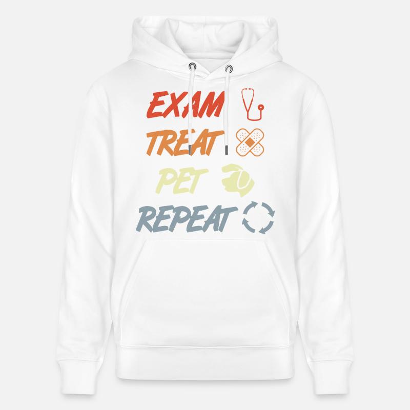 Examen Traiter Pet Répéter - Sweat à capuche bio CRUISER Stanley/Stella Unisexe - blanc
