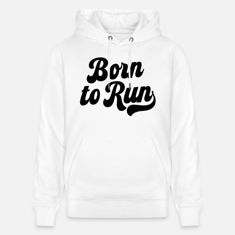 Né pour courir - Sweat à capuche bio CRUISER Stanley/Stella Unisexe - blanc