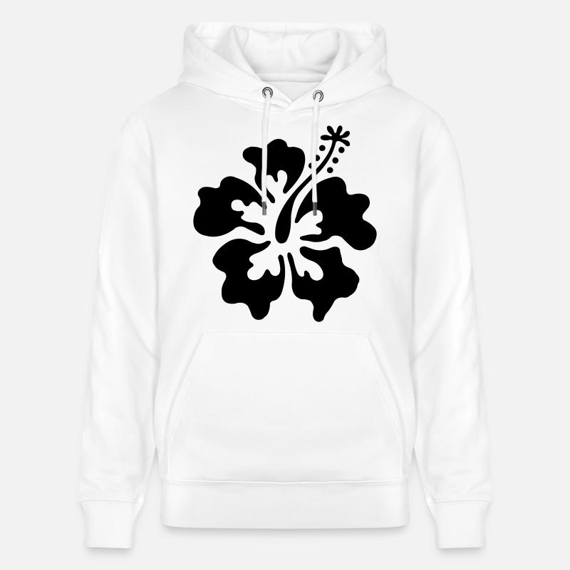 Fleurs d'Hawaï - Sweat à capuche bio CRUISER Stanley/Stella Unisexe - blanc