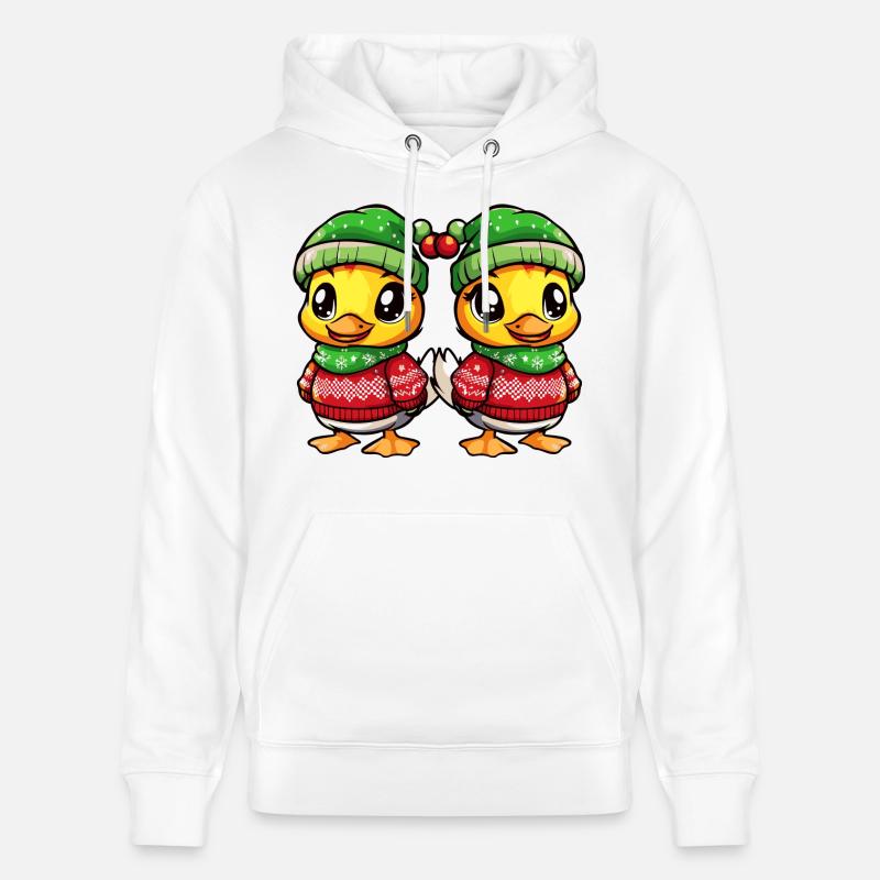 L’équipe de Noël des canards - Sweat à capuche bio CRUISER Stanley/Stella Unisexe - blanc