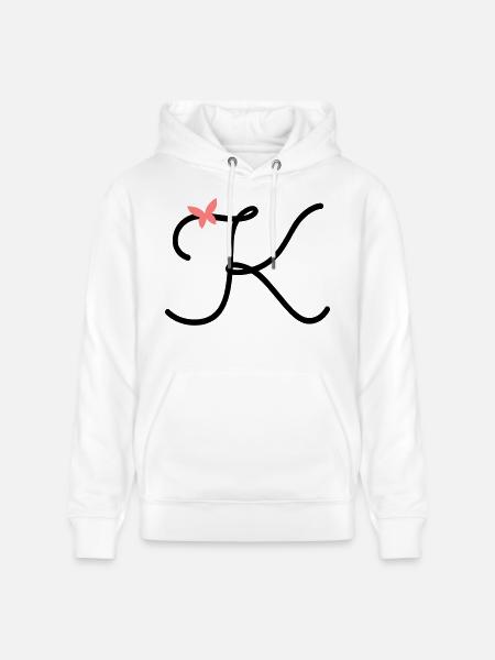 Buchstabe K Schmetterlingsbuchstabe - Stanley/Stella Unisex Bio-Hoodie CRUISER  - Weiß