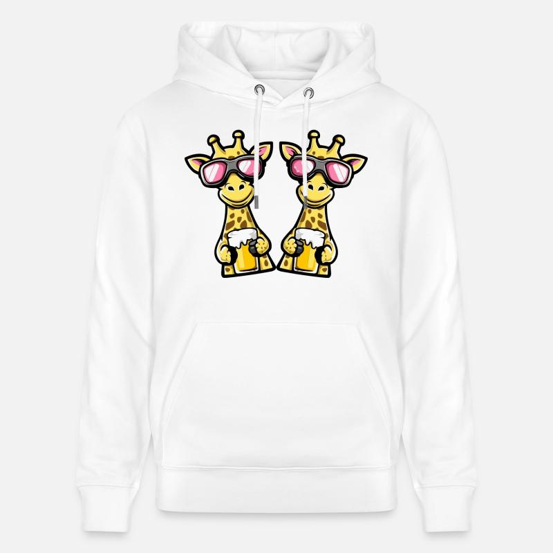 Giraffe Ski Team Bier - Stanley/Stella Unisex Bio-Hoodie CRUISER  - Weiß