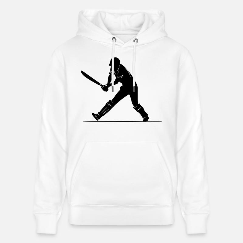 Cricket Sport Silhouette - Sweat à capuche bio CRUISER Stanley/Stella Unisexe - blanc
