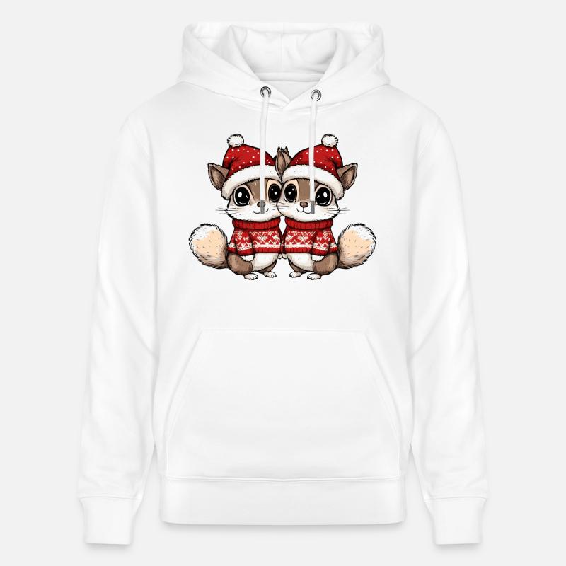 Équipe de Noël Squirrel - Sweat à capuche bio CRUISER Stanley/Stella Unisexe - blanc