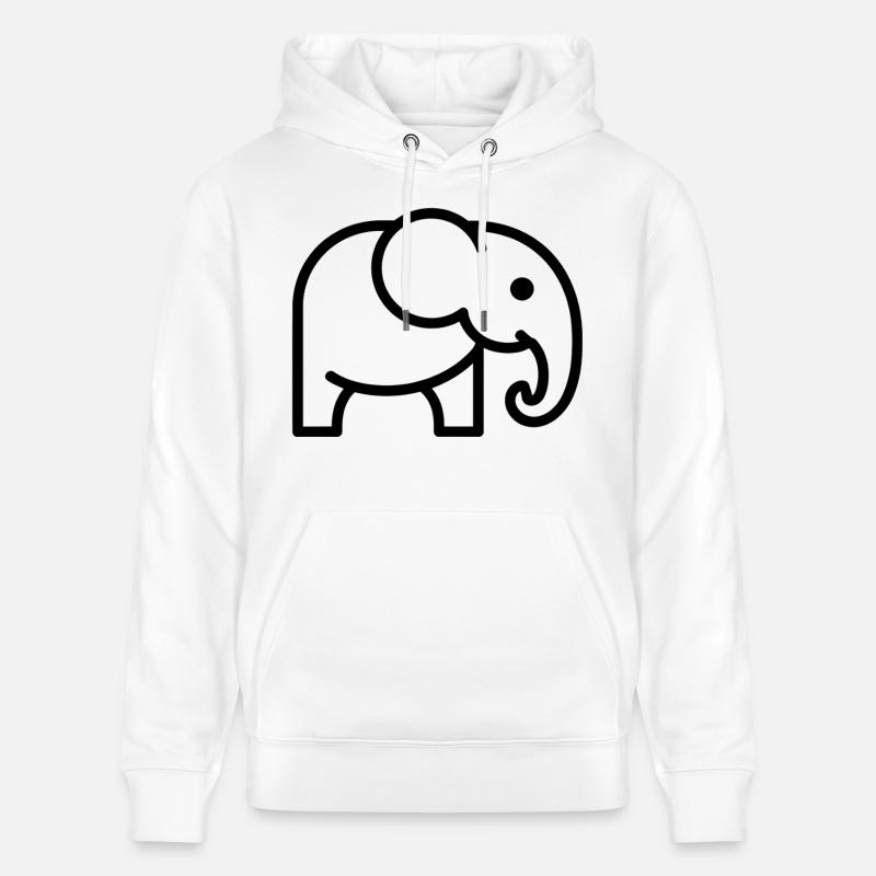 elephant - Sweat à capuche bio CRUISER Stanley/Stella Unisexe - blanc
