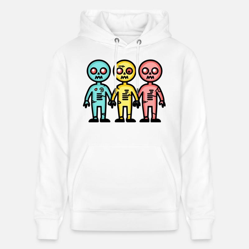 Zombies Halloween Mignon - Sweat à capuche bio CRUISER Stanley/Stella Unisexe - blanc