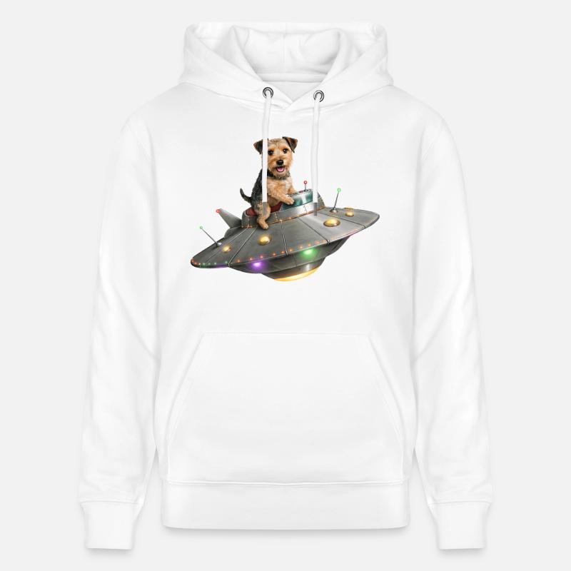 Space Terrier : Voyage dans l’inconnu - Sweat à capuche bio CRUISER Stanley/Stella Unisexe - blanc