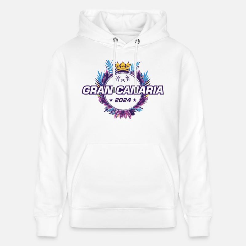 Gran Canaria 2024 - Sweat à capuche bio CRUISER Stanley/Stella Unisexe - blanc