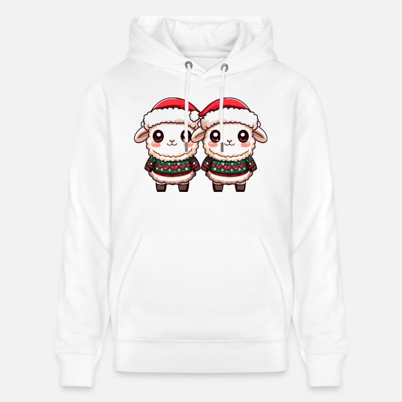 Équipe de Noël des moutons - Sweat à capuche bio CRUISER Stanley/Stella Unisexe - blanc