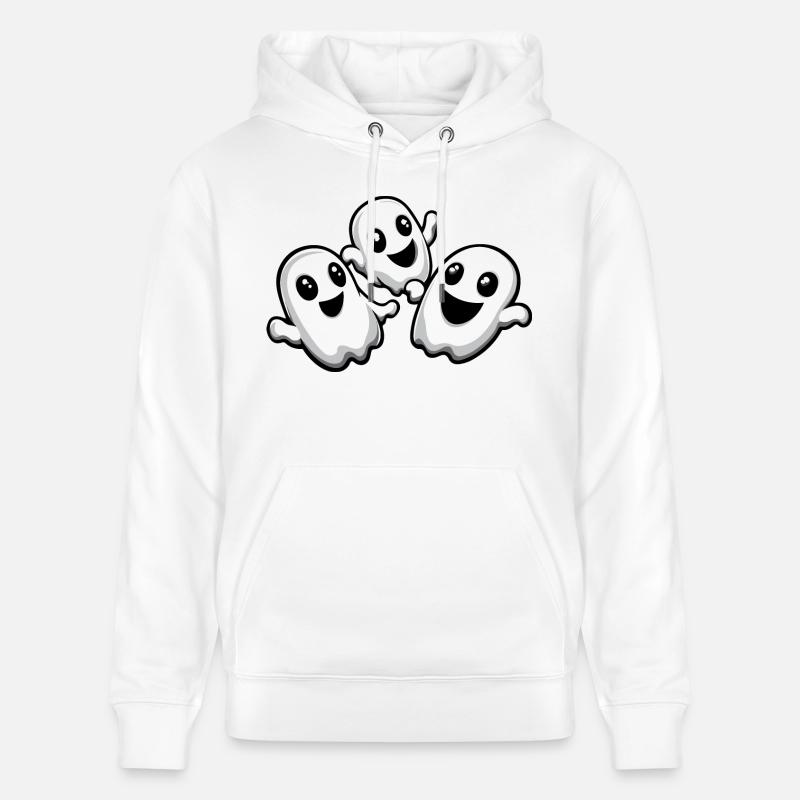 Fantômes Halloween Mignon Bébé - Sweat à capuche bio CRUISER Stanley/Stella Unisexe - blanc