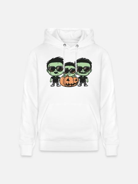 Zombies Halloween Cool - Stanley/Stella CRUISER Unisex Organic Hoodie - white