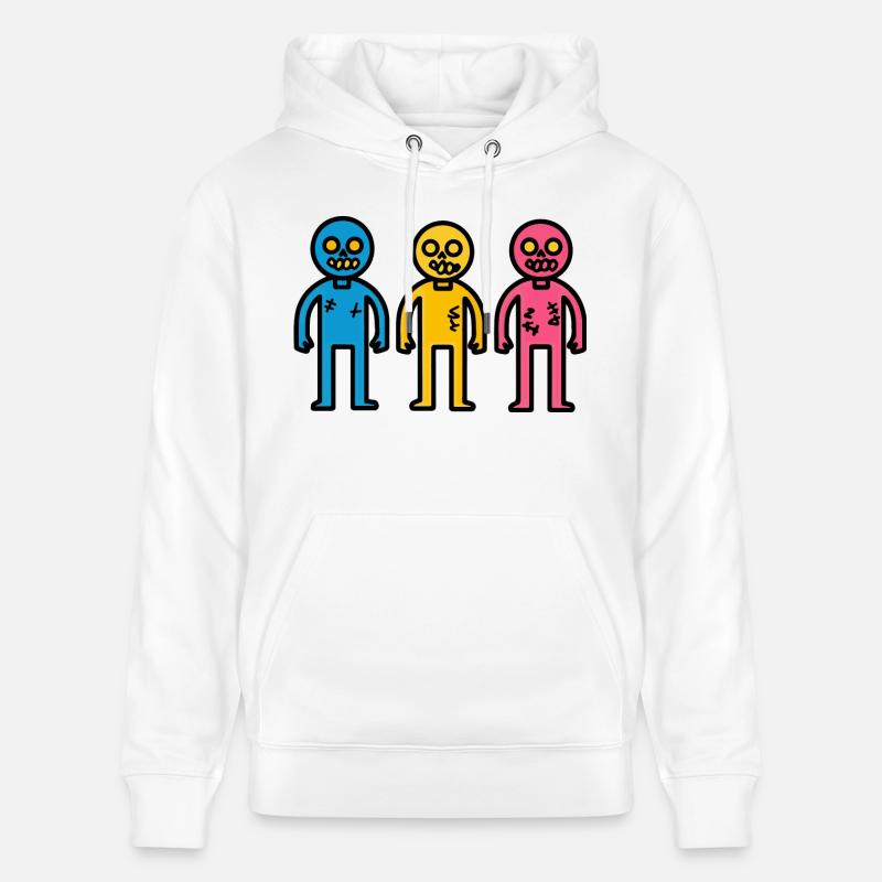 Zombies Halloween Symbole Équipe - Sweat à capuche bio CRUISER Stanley/Stella Unisexe - blanc