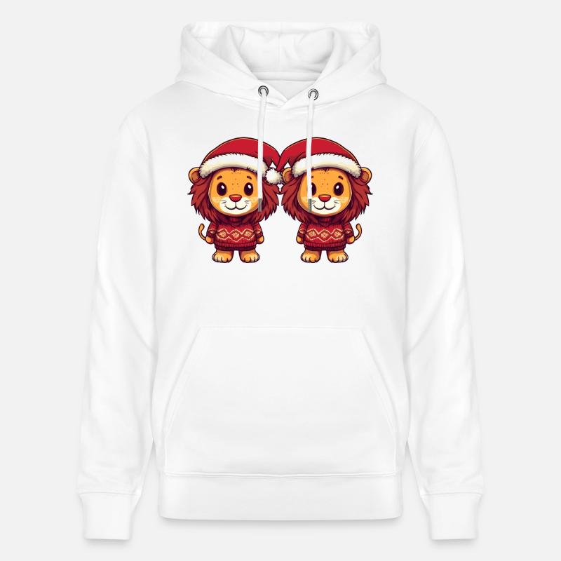 L’équipe de Noël du Lion - Sweat à capuche bio CRUISER Stanley/Stella Unisexe - blanc