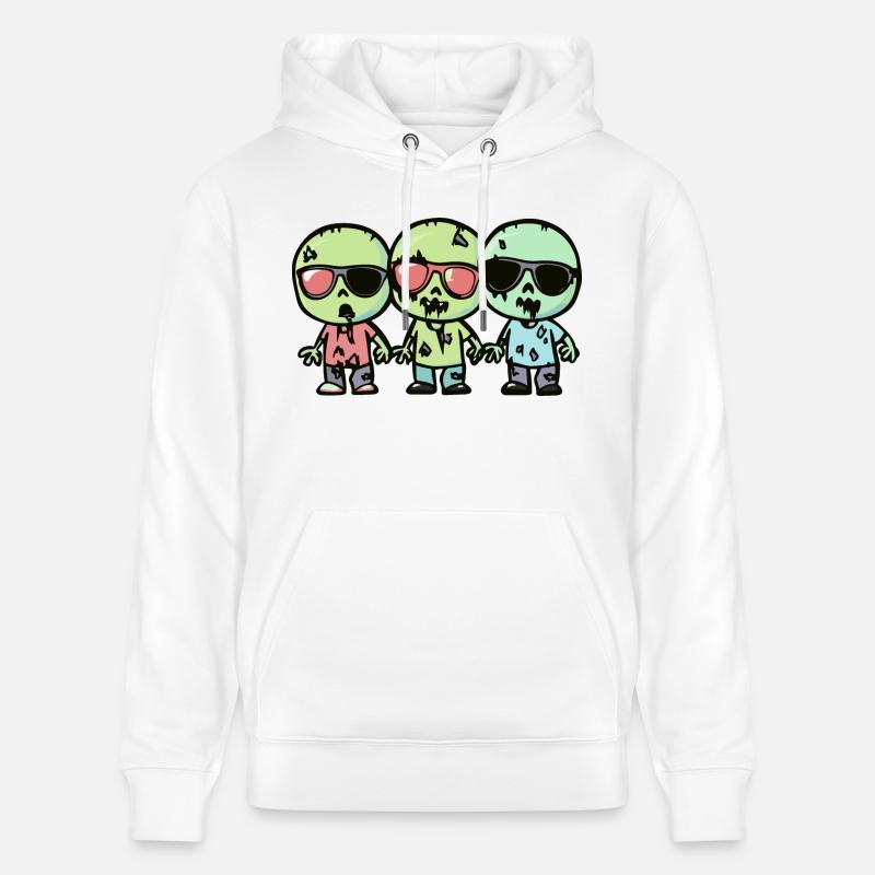 Zombies Halloween - Sweat à capuche bio CRUISER Stanley/Stella Unisexe - blanc
