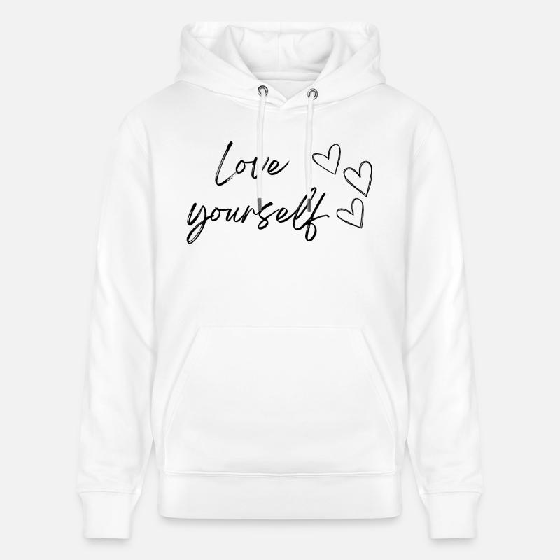 Aimez-vous (texte noir) - Sweat à capuche bio CRUISER Stanley/Stella Unisexe - blanc