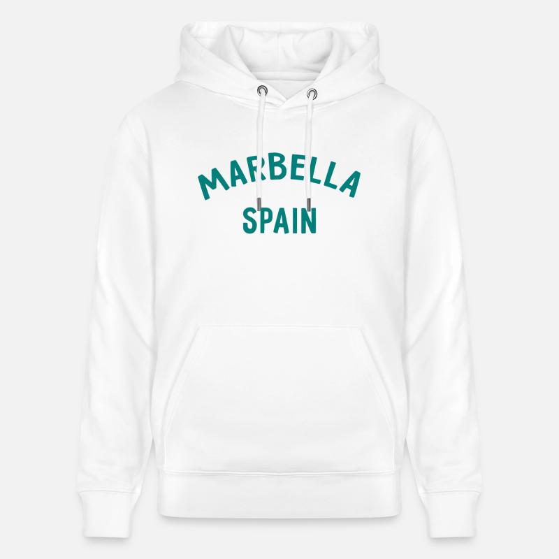 Marbella Espagne Espagne España - Sweat à capuche bio CRUISER Stanley/Stella Unisexe - blanc