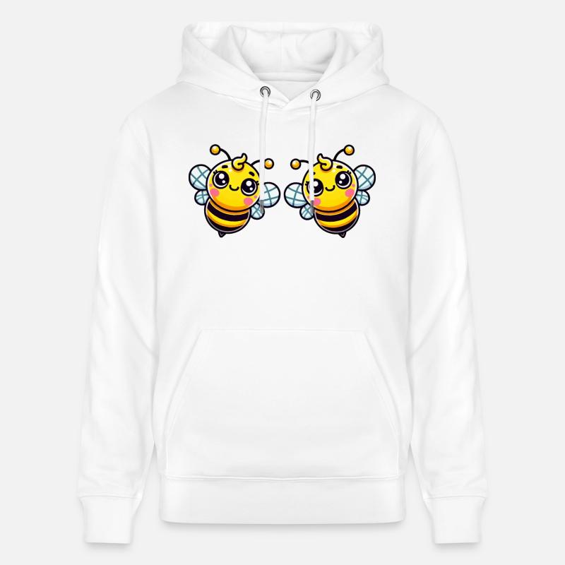 Abeille 2 - Sweat à capuche bio CRUISER Stanley/Stella Unisexe - blanc