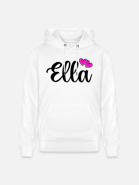 Ella Name - Stanley/Stella CRUISER Unisex Organic Hoodie - white