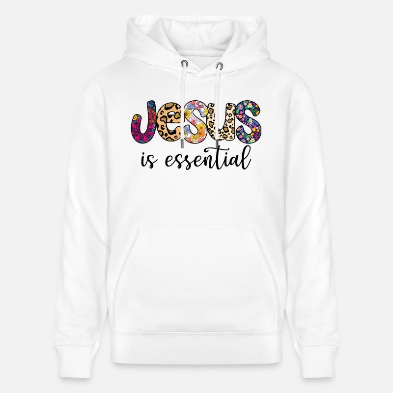 Jésus est essentiel - Sweat à capuche bio CRUISER Stanley/Stella Unisexe - blanc