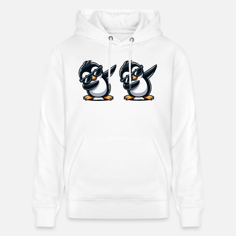 Pingouin Dabbing 2 - Sweat à capuche bio CRUISER Stanley/Stella Unisexe - blanc