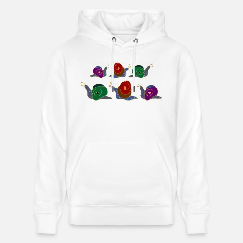 Escargots - Sweat à capuche bio CRUISER Stanley/Stella Unisexe - blanc