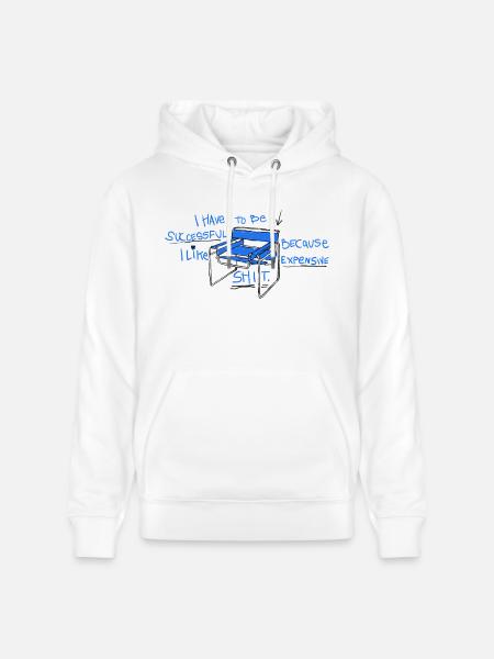 Expensive Taste Quote - Stanley/Stella CRUISER Unisex Organic Hoodie - white
