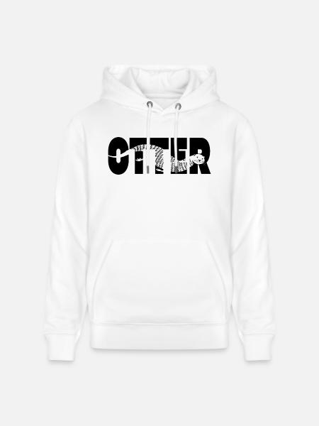 Otter Typo - Stanley/Stella CRUISER Unisex Organic Hoodie - white
