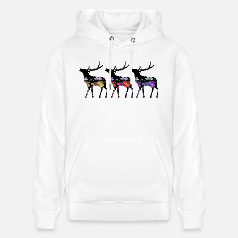Cerf - Sweat à capuche bio CRUISER Stanley/Stella Unisexe - blanc