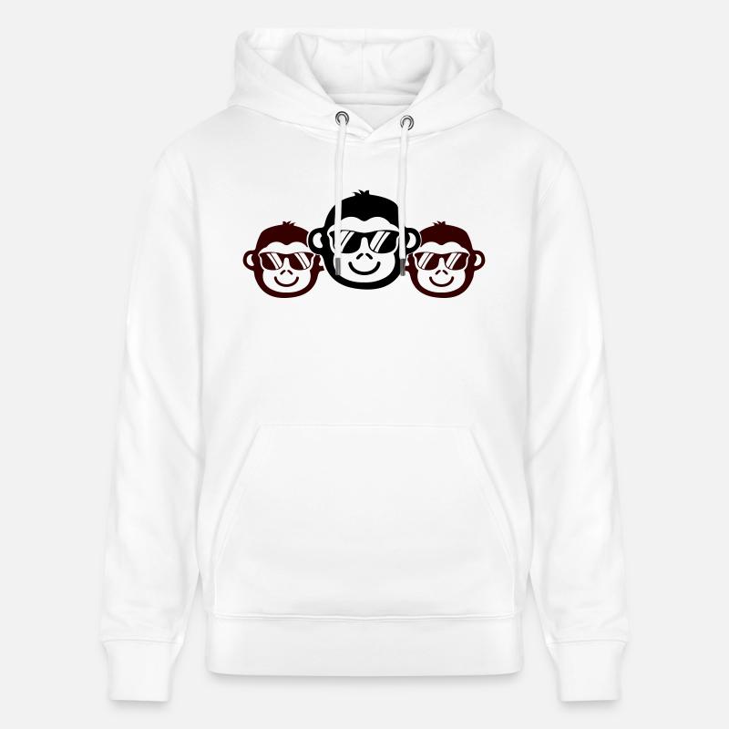 Singes Cool - Sweat à capuche bio CRUISER Stanley/Stella Unisexe - blanc