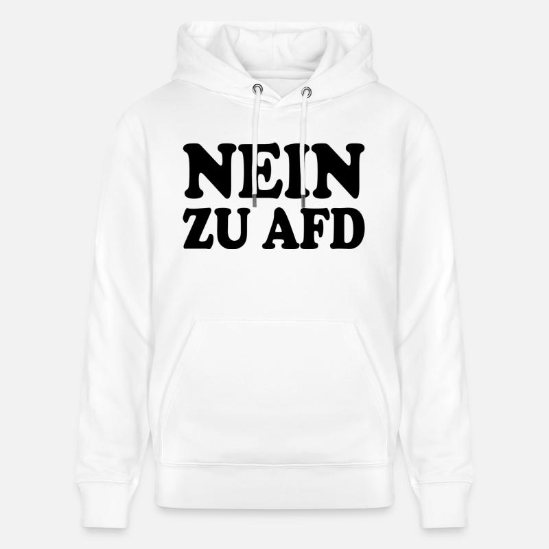 Non à afd - Sweat à capuche bio CRUISER Stanley/Stella Unisexe - blanc