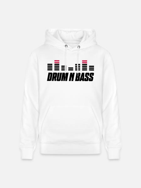 Drum Bass - Stanley/Stella CRUISER Unisex Organic Hoodie - white