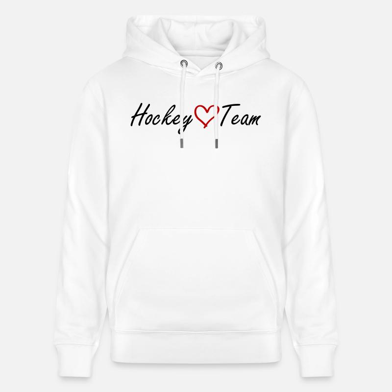 Cœur d’équipe de hockey - Sweat à capuche bio CRUISER Stanley/Stella Unisexe - blanc