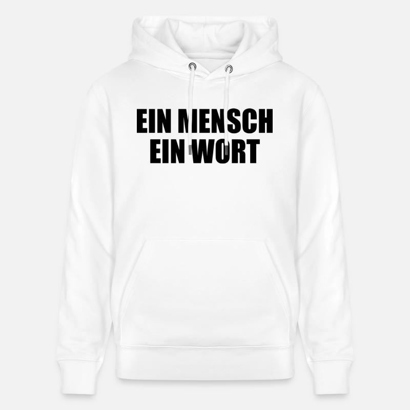 ein mensch ein wort - Stanley/Stella Unisex Bio-Hoodie CRUISER  - Weiß