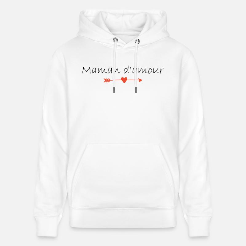 Maman d'amour - Sweat à capuche bio CRUISER Stanley/Stella Unisexe - blanc
