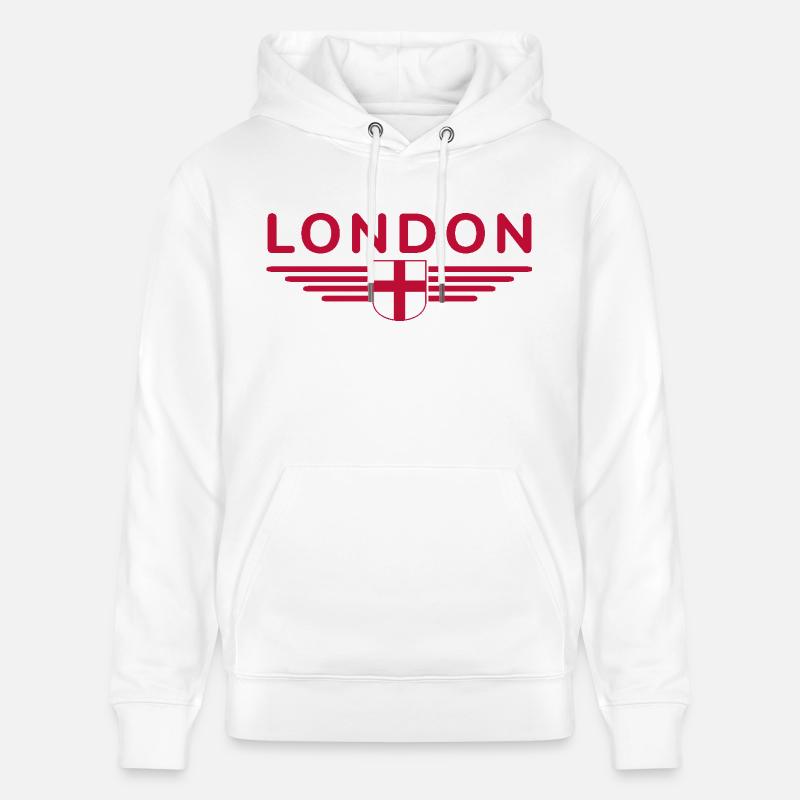 Londres, Angleterre, Fan T-Shirt Design - Sweat à capuche bio CRUISER Stanley/Stella Unisexe - blanc
