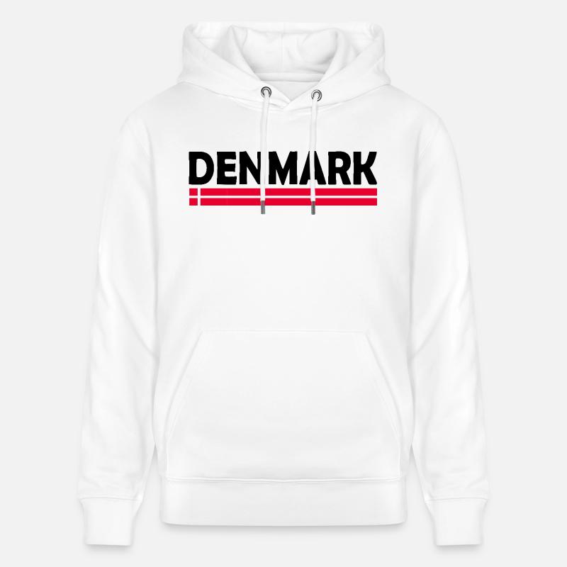 Drapeau du Danemark - Sweat à capuche bio CRUISER Stanley/Stella Unisexe - blanc