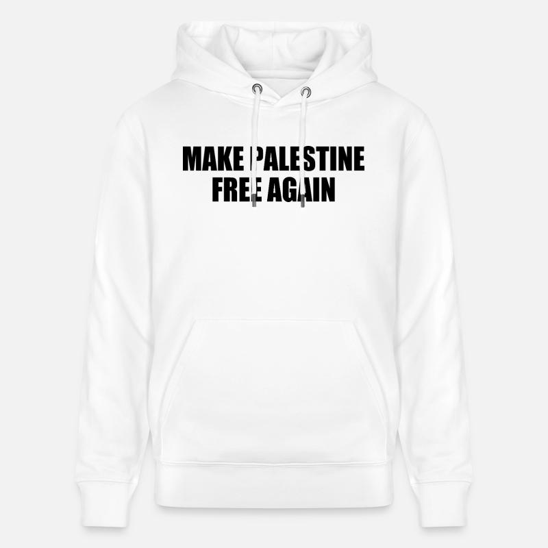 make palestine free again - Sweat à capuche bio CRUISER Stanley/Stella Unisexe - blanc