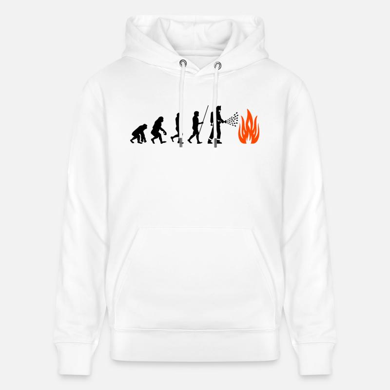 Évolution des pompiers - Sweat à capuche bio CRUISER Stanley/Stella Unisexe - blanc