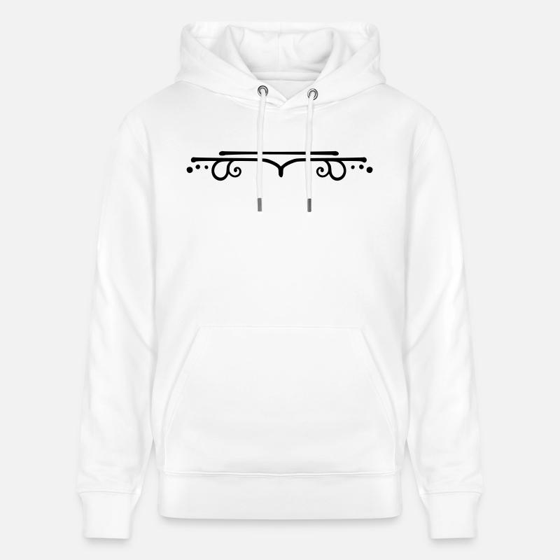Ligne ondulée droite - Sweat à capuche bio CRUISER Stanley/Stella Unisexe - blanc