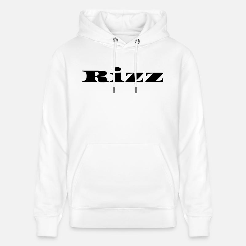 Design moderne Rizz Black - Sweat à capuche bio CRUISER Stanley/Stella Unisexe - blanc