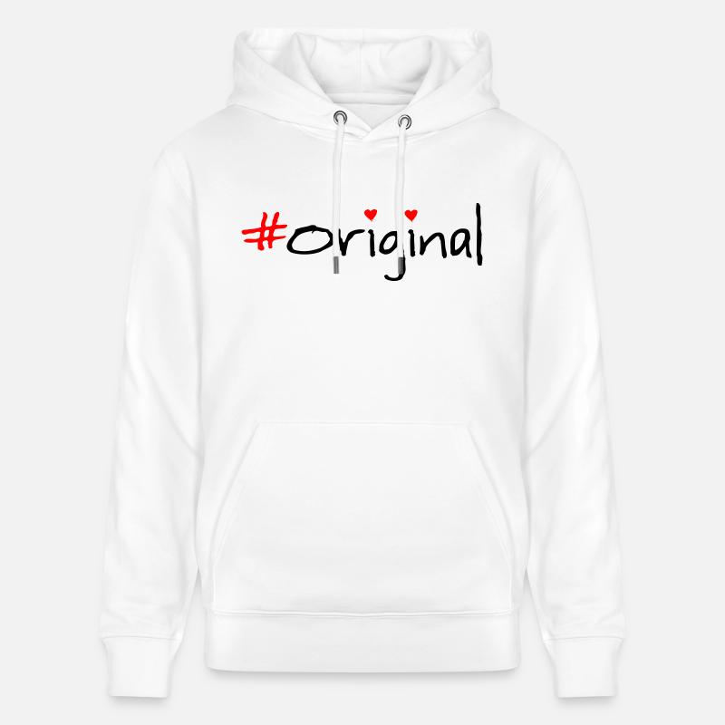 Langue source - Sweat à capuche bio CRUISER Stanley/Stella Unisexe - blanc