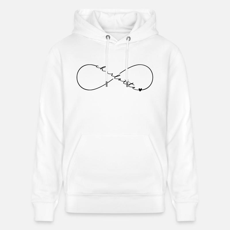 Charlotte Name Symbole de l’infini - Sweat à capuche bio CRUISER Stanley/Stella Unisexe - blanc