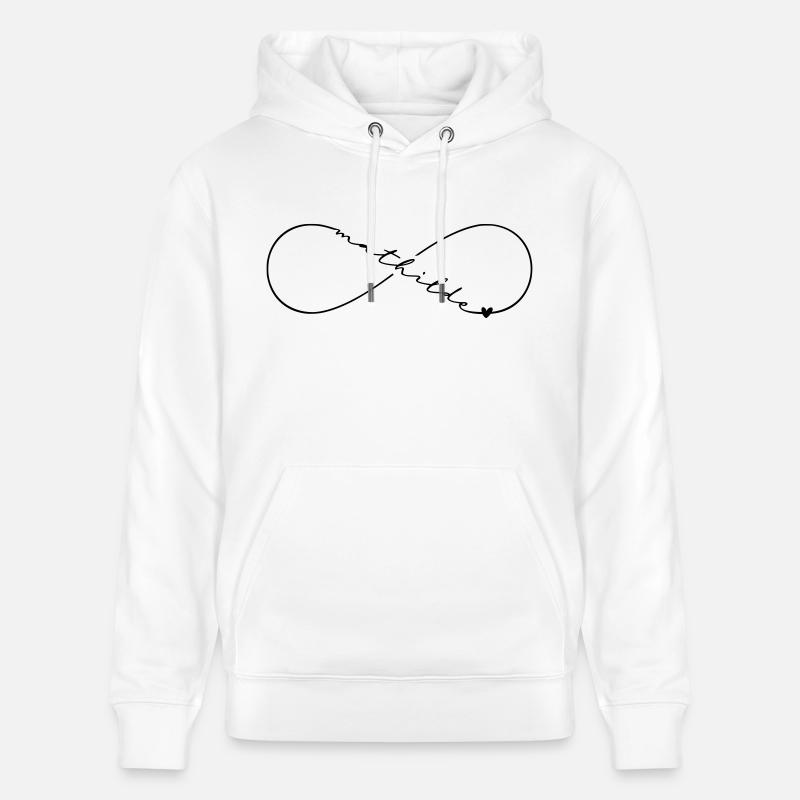 Mathilde Nom Symbole de l’Infini - Sweat à capuche bio CRUISER Stanley/Stella Unisexe - blanc