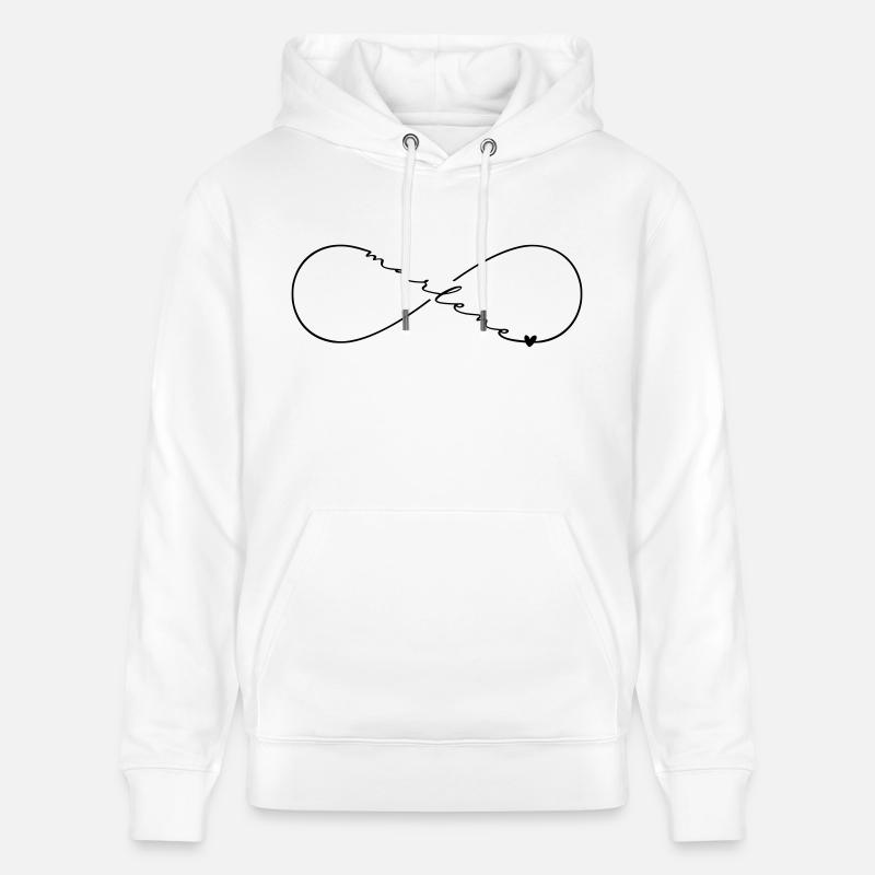 Marlene Nom Symbole de l’Infini - Sweat à capuche bio CRUISER Stanley/Stella Unisexe - blanc
