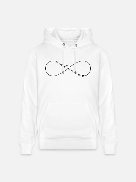 Melanie Name Infinity Symbol - Stanley/Stella CRUISER Unisex Organic Hoodie - white
