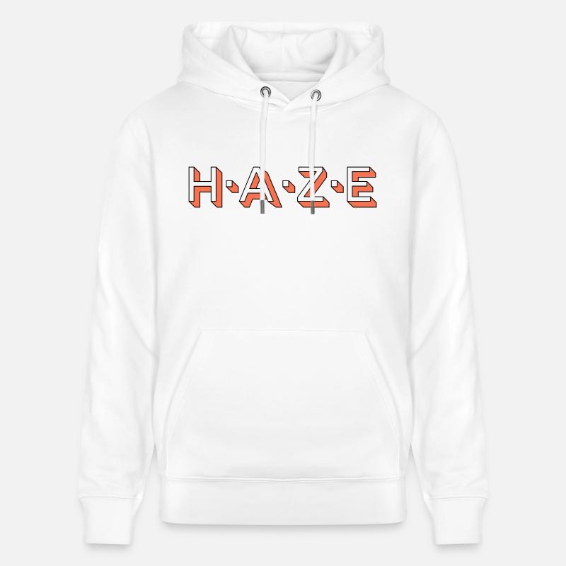 Lettrage Haze - Sweat à capuche bio CRUISER Stanley/Stella Unisexe - blanc