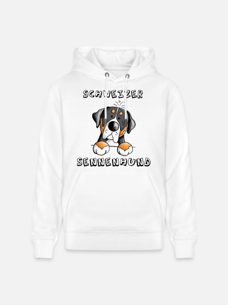 Großer Schweizer Sennenhund - Stanley/Stella Unisex Bio-Hoodie CRUISER  - Weiß